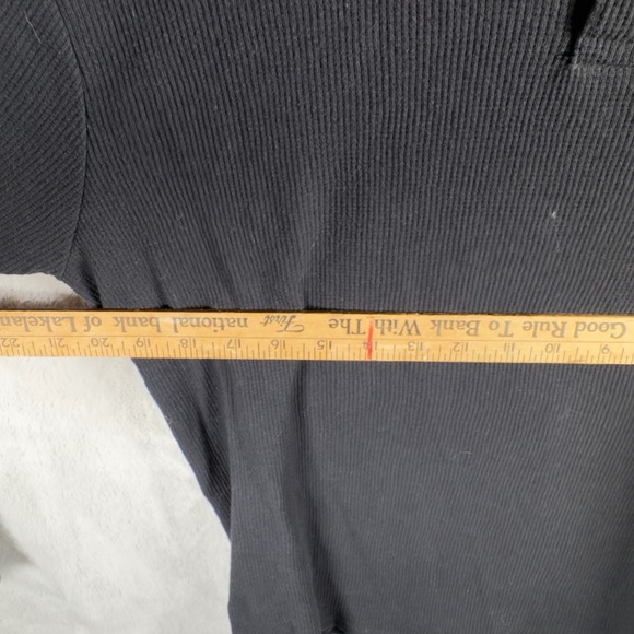 US Polo Assn Mens Long Sleeve Waffle Knit Henley Shirt Gray Size L Thermal - Picture 4 of 6